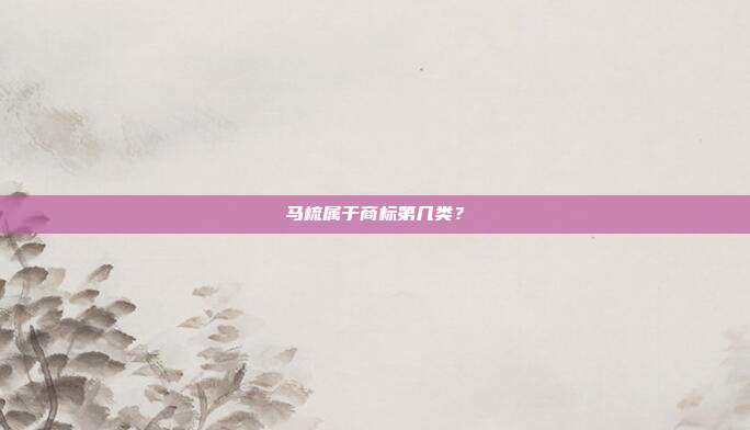 马梳属于商标第几类？