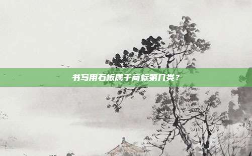 书写用石板属于商标第几类？