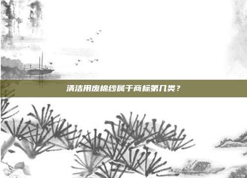 清洁用废棉纱属于商标第几类?