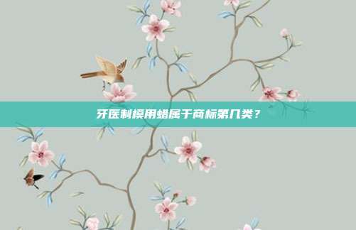 牙医制模用蜡属于商标第几类？