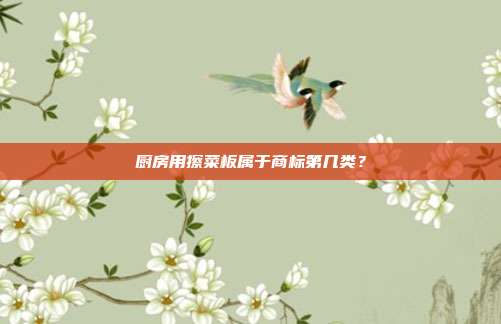 厨房用擦菜板属于商标第几类？