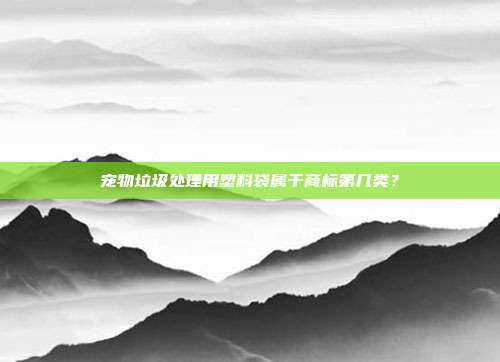 宠物垃圾处理用塑料袋属于商标第几类？