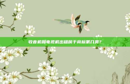 收音机和电视机出租属于商标第几类?