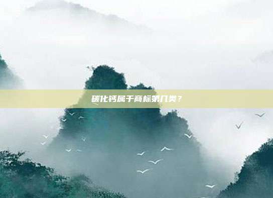 碳化钙属于商标第几类?