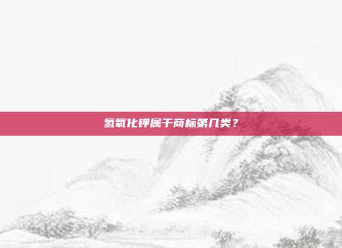 氢氧化钾属于商标第几类?