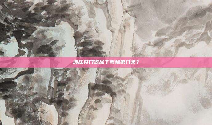 液压开门器属于商标第几类?