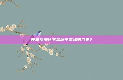皮革浸渍化学品属于商标第几类？