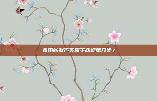 食用新鲜芦荟属于商标第几类？