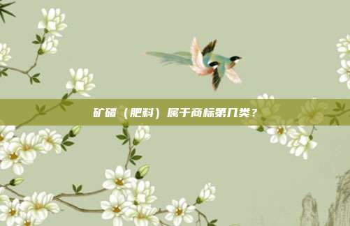 矿碴(肥料)属于商标第几类?