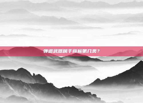 弹道武器属于商标第几类?