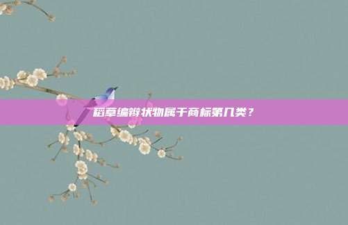 稻草编辫状物属于商标第几类？