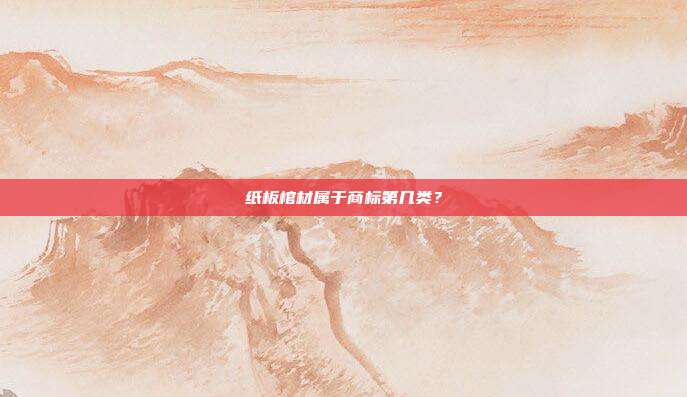 纸板棺材属于商标第几类?