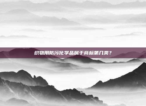 织物用防污化学品属于商标第几类?