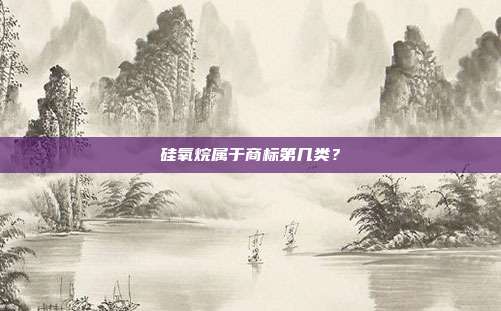 硅氧烷属于商标第几类？