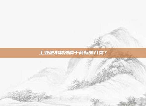 工业脱水制剂属于商标第几类?