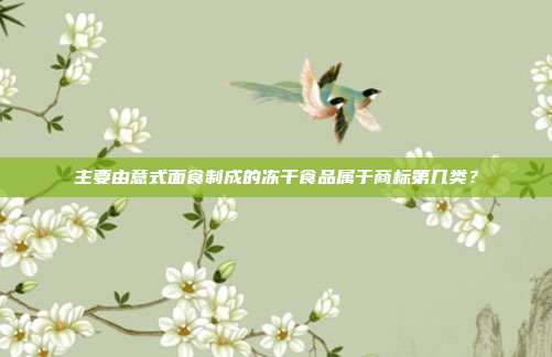 主要由意式面食制成的冻干食品属于商标第几类？