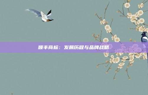 顺丰商标：发展历程与品牌战略