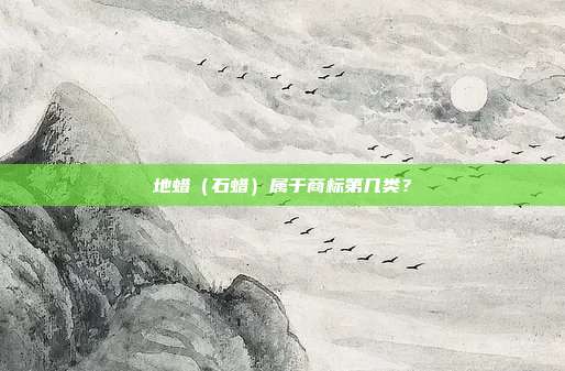 地蜡（石蜡）属于商标第几类？