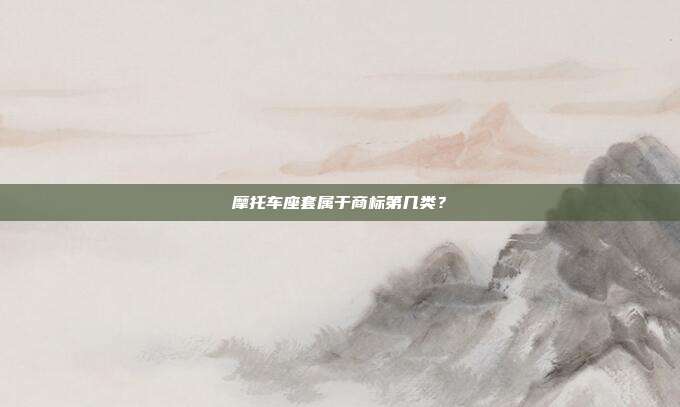 摩托车座套属于商标第几类?