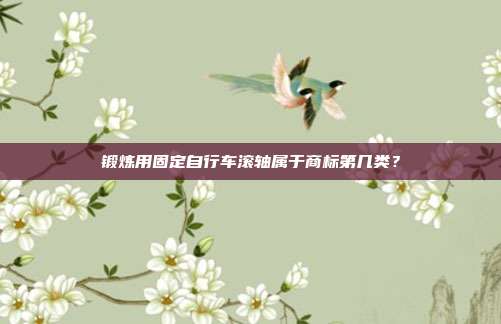 锻炼用固定自行车滚轴属于商标第几类？