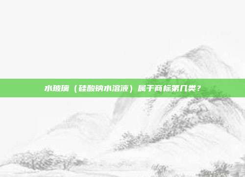水玻璃（硅酸钠水溶液）属于商标第几类？