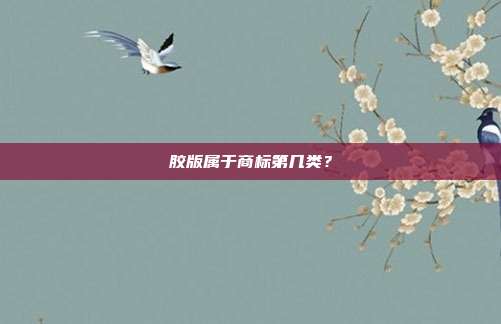 胶版属于商标第几类？