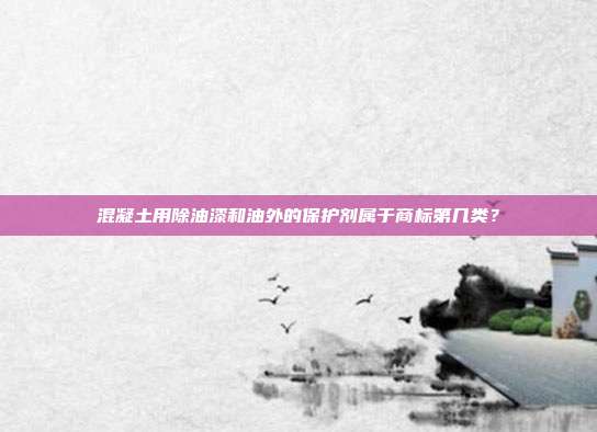混凝土用除油漆和油外的保护剂属于商标第几类？