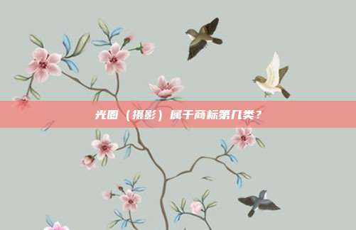 光圈（摄影）属于商标第几类？