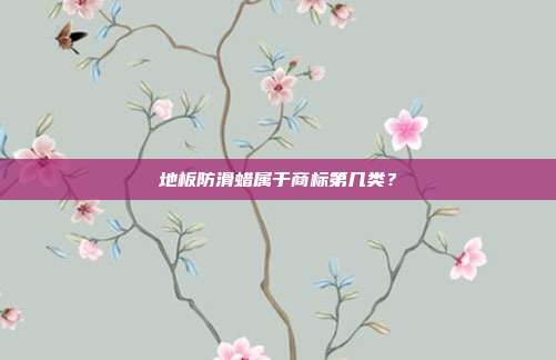 地板防滑蜡属于商标第几类？