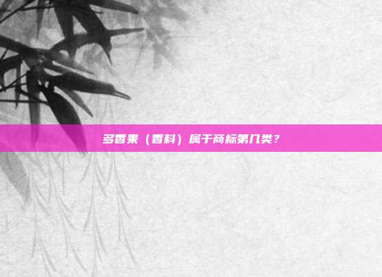 多香果（香料）属于商标第几类？