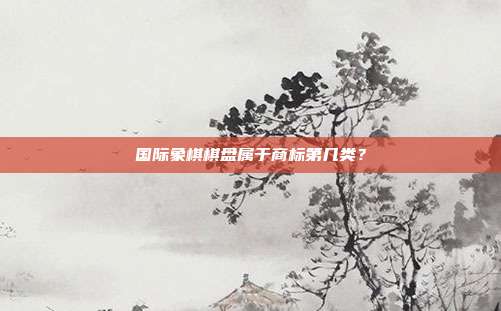 国际象棋棋盘属于商标第几类?