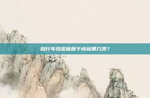 自行车挡泥板属于商标第几类?