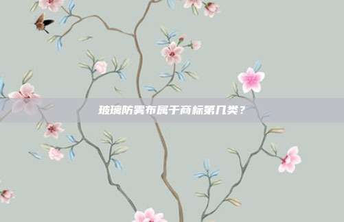 玻璃防雾布属于商标第几类？