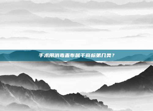 手术用消毒盖布属于商标第几类?