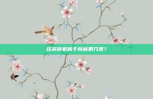 压茶砖机属于商标第几类?