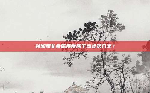 装卸用非金属吊带属于商标第几类？