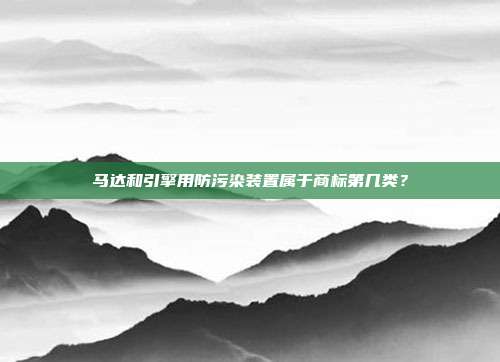 马达和引擎用防污染装置属于商标第几类？