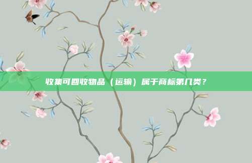收集可回收物品（运输）属于商标第几类？