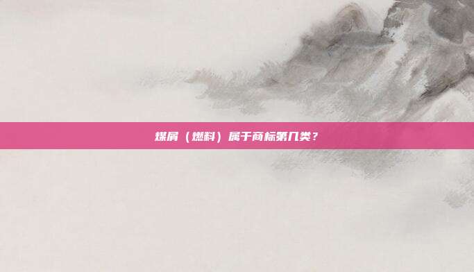 煤屑（燃料）属于商标第几类？