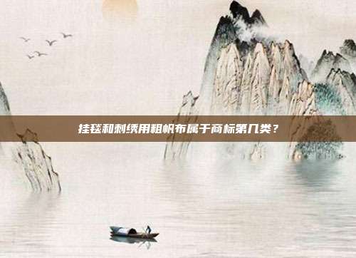 挂毯和刺绣用粗帆布属于商标第几类？
