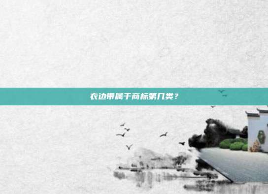 衣边带属于商标第几类？