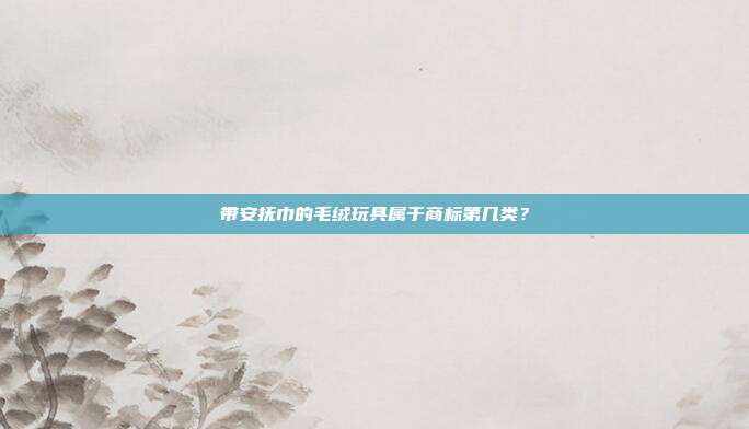带安抚巾的毛绒玩具属于商标第几类？