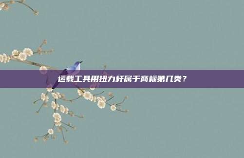 运载工具用扭力杆属于商标第几类?