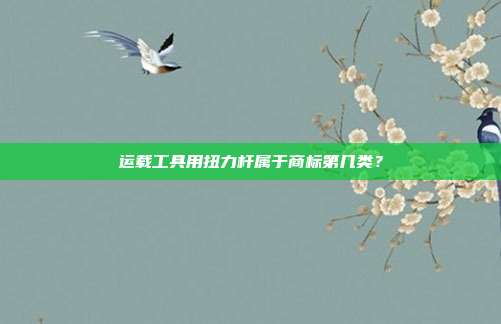 运载工具用扭力杆属于商标第几类？
