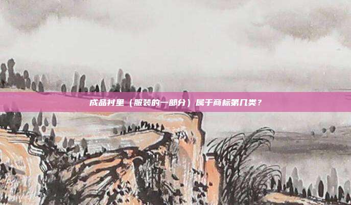 成品衬里（服装的一部分）属于商标第几类？
