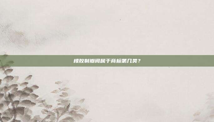 橡胶制瓣阀属于商标第几类？