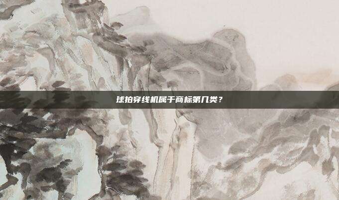球拍穿线机属于商标第几类?