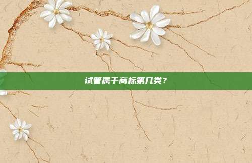 试管属于商标第几类？