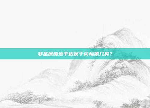 非金属铺地平板属于商标第几类？