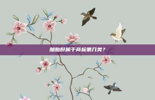 醋酸酐属于商标第几类？